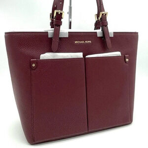 Michael Kors Jet Set Medium Pocket Tote Bag Ox Blood (NWT)